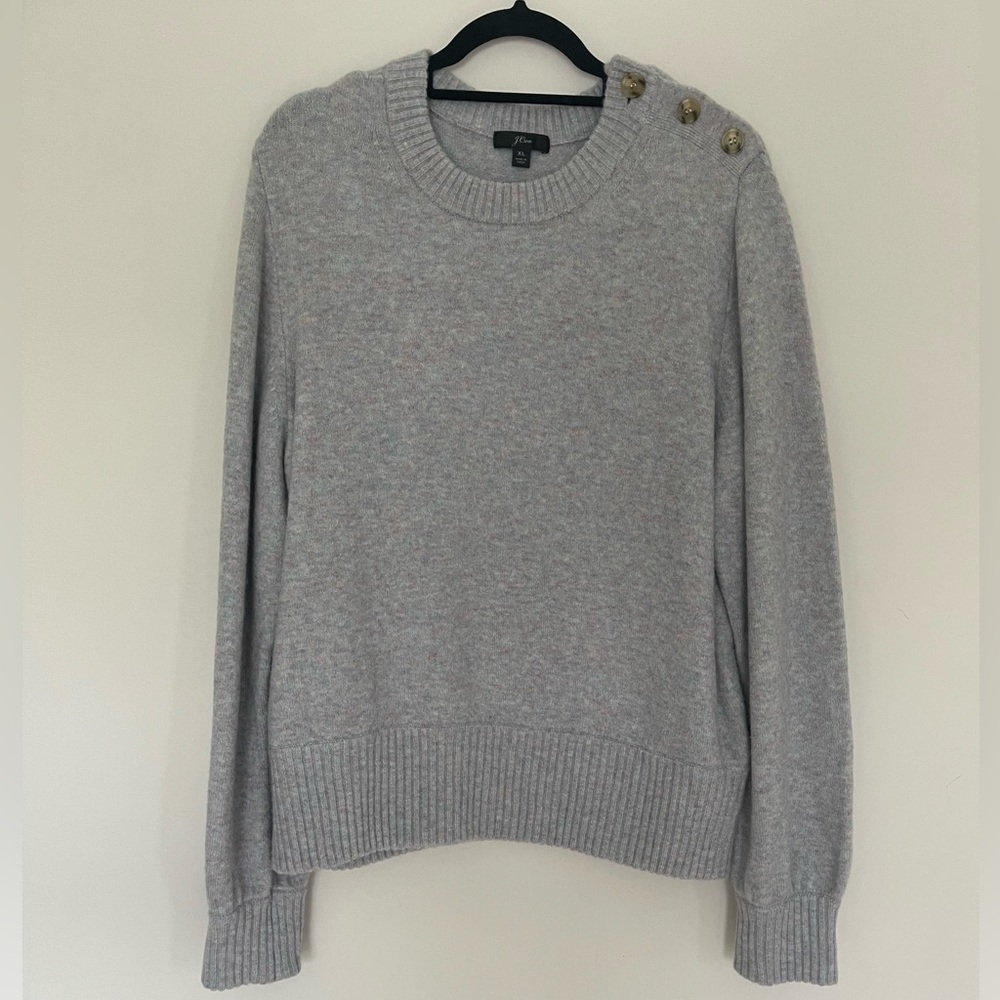 J.Crew merino wool and alpaca sweater women size XL Gray